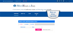 Desktop Screenshot of micehotelsinitaly.com